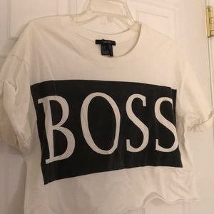 BOSS crop top tee